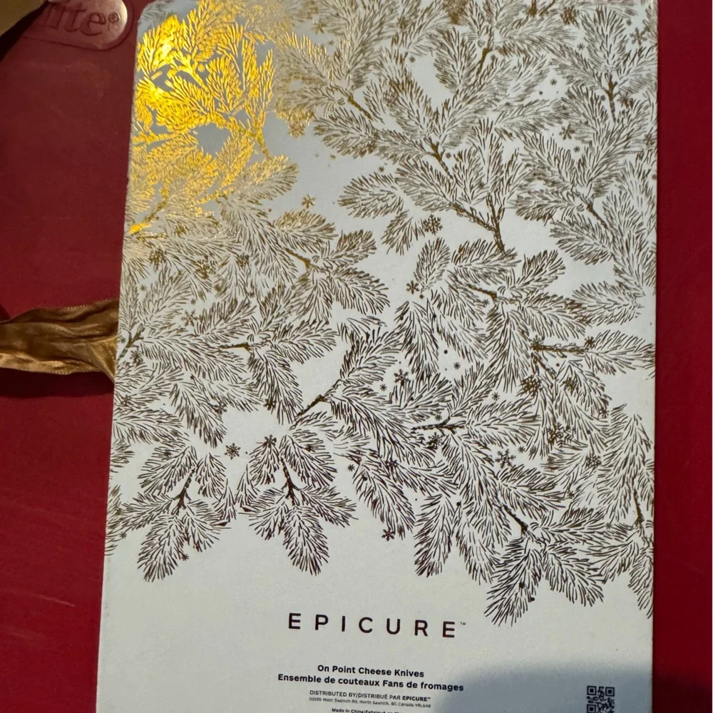 New epicure small Gold Cheese Knife Set of 3
